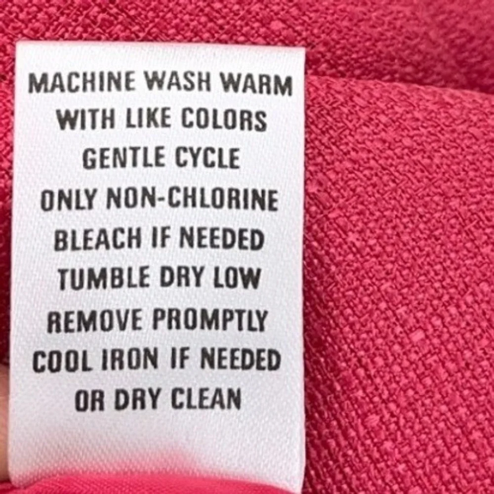 Appleseed's Pink Sheath Dress 6P Petite Short Sleeve Textured Lined V943 - Picture 7 of 8